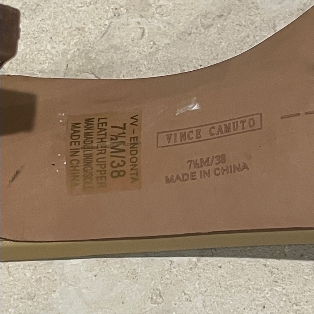 Vince Camuto Endonta Braided Mule Heels Tan 7.5 - Picture 11 of 11